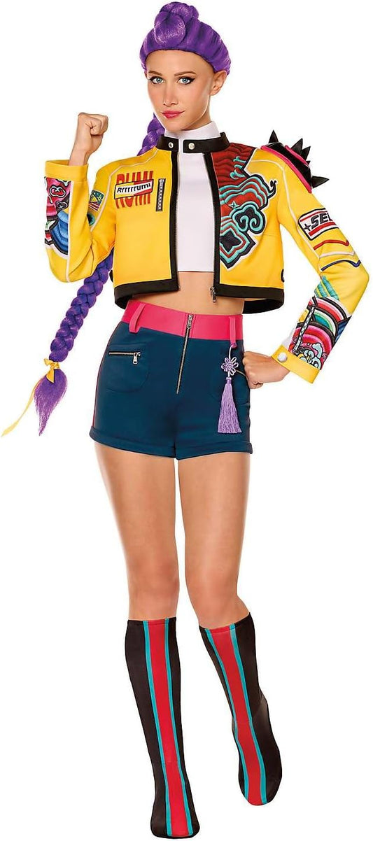 Spirit Halloween KPop Demon Hunters Adult Rumi Costume, Officially Licensed, Korean Pop Idol Outfit, Lead Singer