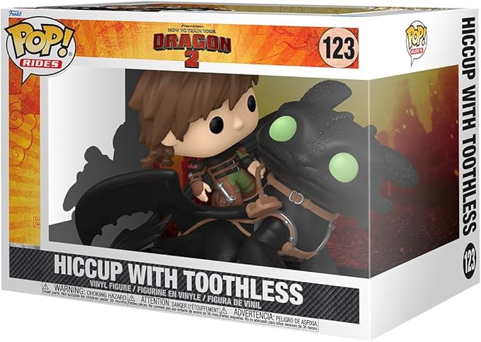 Funko Pop! Rides Deluxe: How to Train Your Dragon – Hiccup with Toothless - Collectable Vinyl Figure - Gift Idea - Official Merchandise - for Kids & Adults - Movies Fans