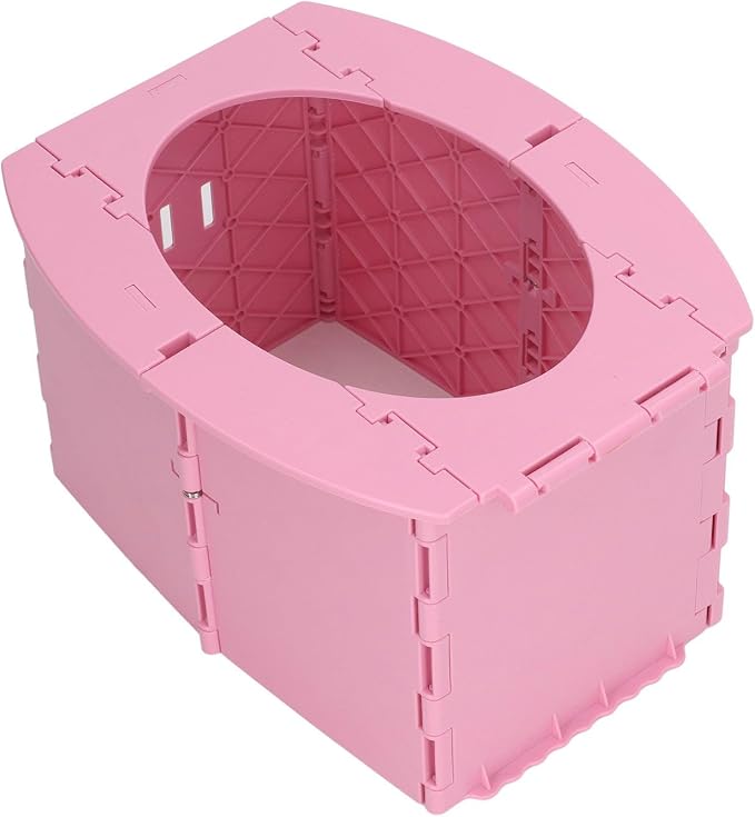 KIMISS Foldable Portable Toddler Potty - Travel & Camping Baby Toilet for Easy on Long Drives (Pink)