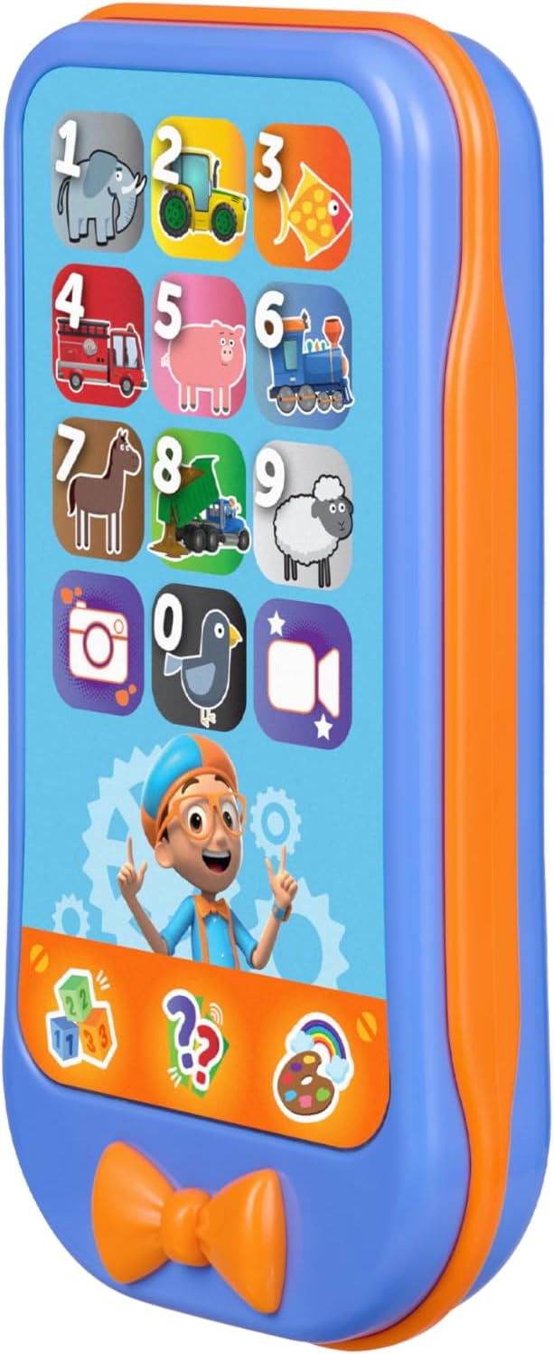 Blippi Toy Phone for Toddler with Built-in Preschool Learning Games, Educational Toys for Toddlers (Blippi)