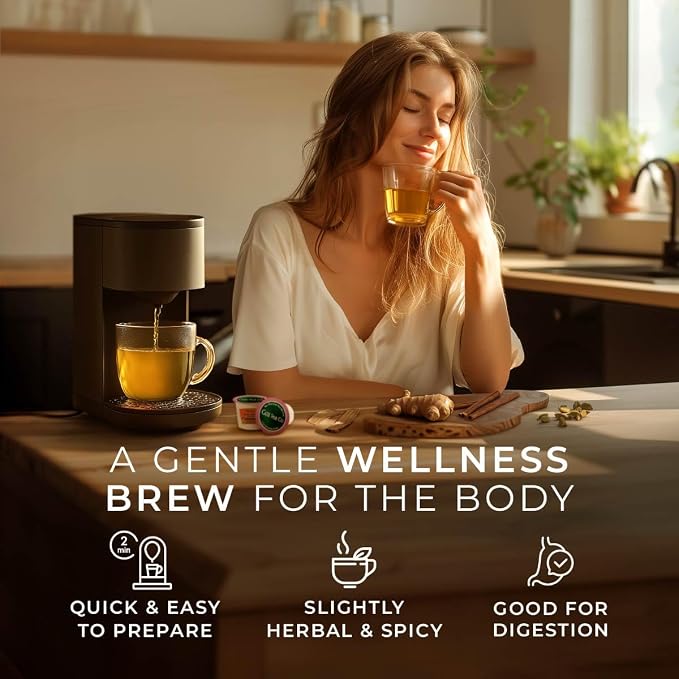 Gya Tea Co Body Cleanse Herbal Tea Pod (16 Count)- Decaf Wellness Tea for Body Comfort & Relaxing