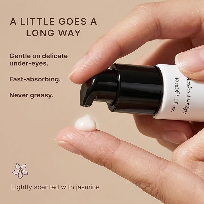 Beauty by Earth Caffeine Eye Cream for Puffiness & Bags Under Eyes - USA Made with Natural & Organic Ingredients, Under Eye Cream for Dark Circles with Glycerin & Vitamin E, Brightens & Refreshes