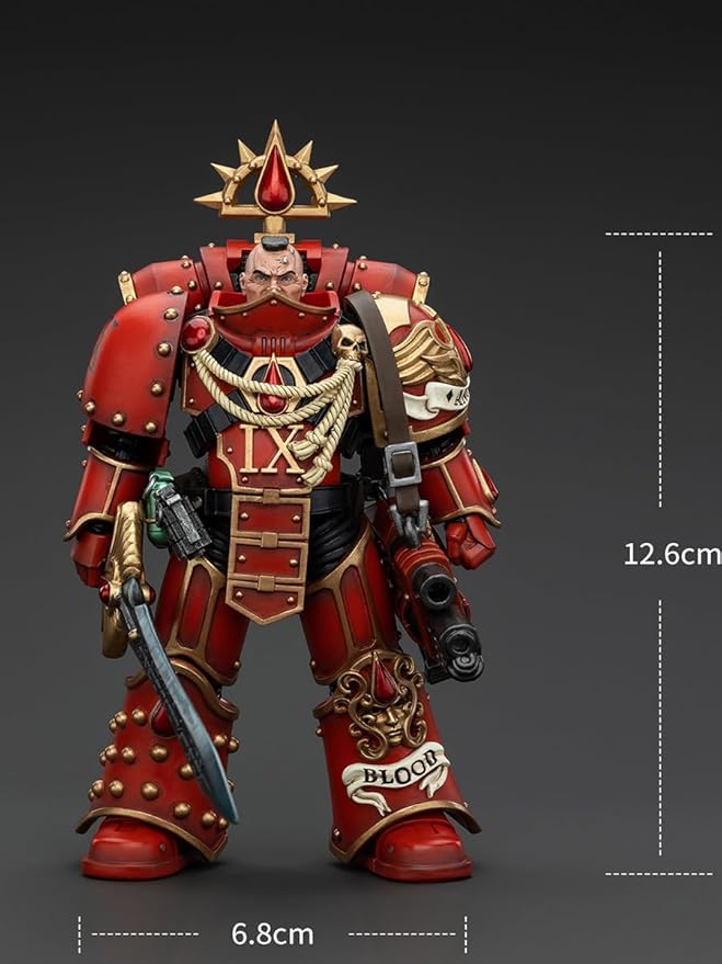 JOYTOY Warhammer The Horus Heresy Blood Angels Raldoron, First Captain of The Blood Angels 1:18 Scale Action Figure Mecha Joy Toy Collection Model 4.96in