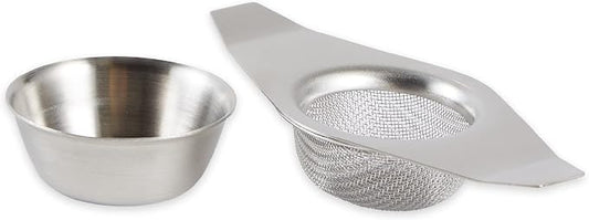 RSVP International Tea Strainer Collection, Strainer & Drip Cup