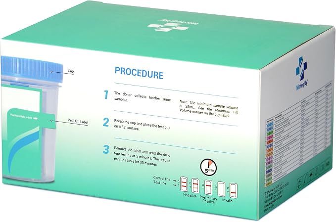 2 Pack 12-Panel Instant At Home Urine Test Kits | Multi-Panel Urine Screening Testing Kit