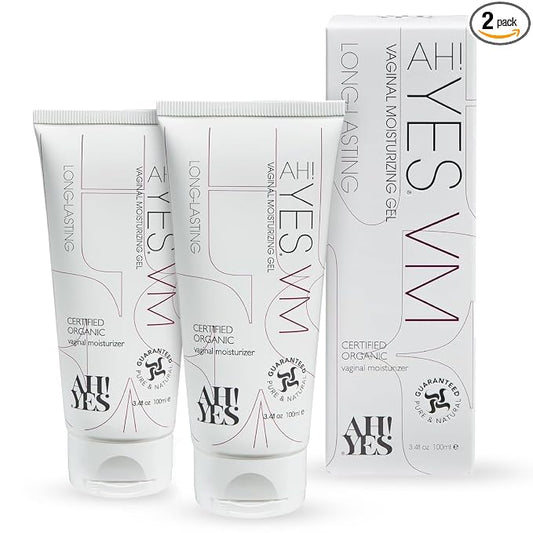 AH! YES VM Long-Lasting Vaginal Moisturizer for Vaginal Dryness (2 Pack) | Water Based, Fast-Acting, Natural Gel Moisturizer, pH matched (2 x 3.4 fl oz)