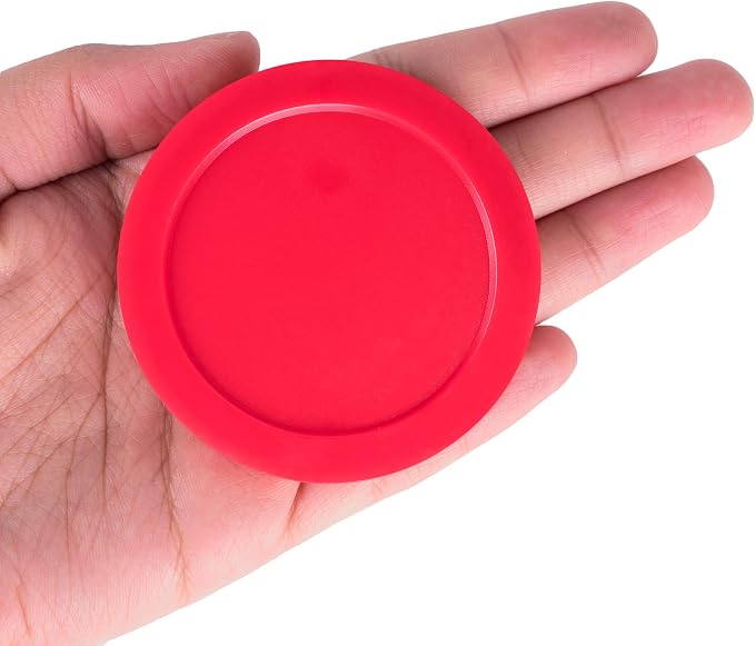Super Z Outlet Home Air Hockey Red Replacement 2.5" Pucks for Game Tables, Equipment, Accessories (Pack of 4)