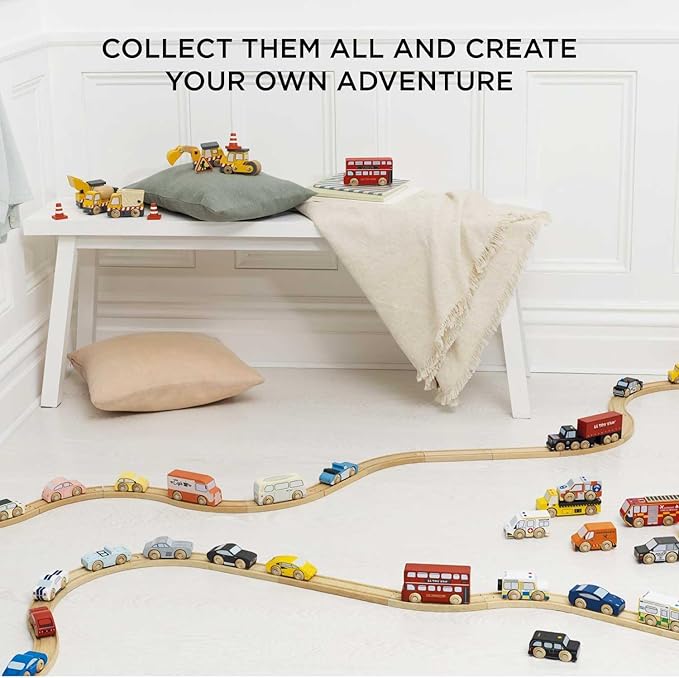 Le Toy Van New York Car Set Premium Wooden Toys for Kids Ages 3 Years & Up