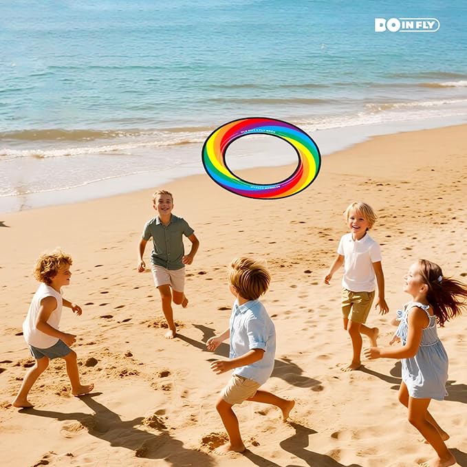 Doinfly【3-Pack Professional Flying Toys - Ultra-Stable & Long Distance Sport Flying Equipment for Outdoor Games, Pool, Beach, Backyard Fun | Adults & Kids Family Toy (Rainbow Series Colors)