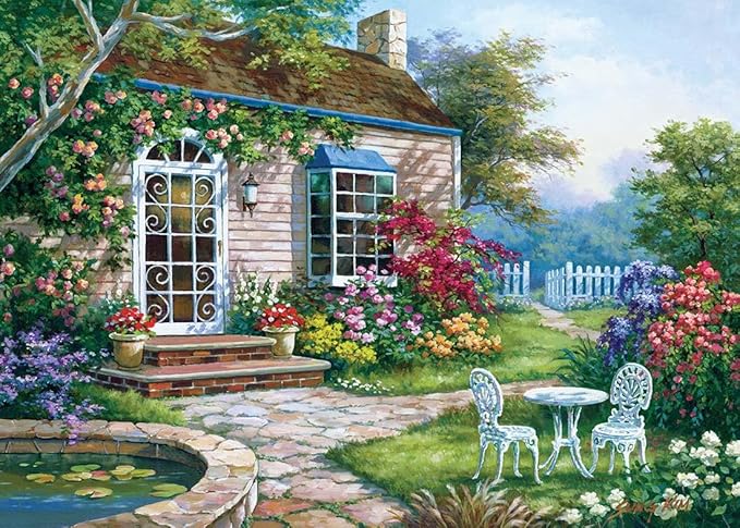 Sung Kim Art - Jigsaw Puzzle 1000 Piece for Adults (Spring Patio I)