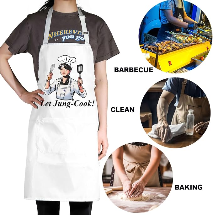 JNIAP Korean Group Kitchen Apron Korean Group Fans Gifts Korean Group Kitchen Gifts Korean Music Lover Gift