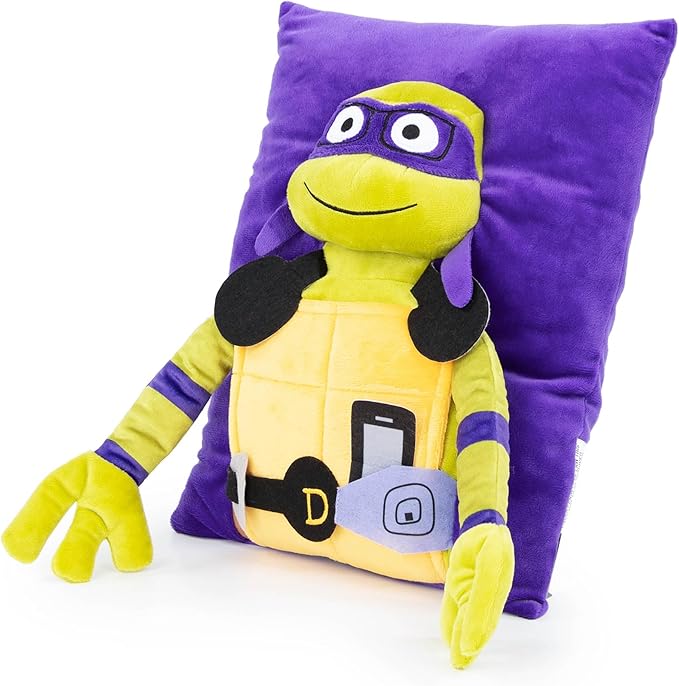 Jay Franco Nickelodeon Teenage Mutant Ninja Turtles Donatello 3D Snuggle Pillow - Super Soft Plush Pillow - Measures 13 Inches