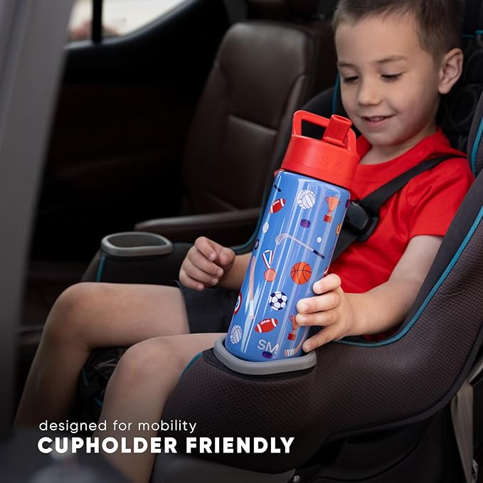 Simple Modern Kids Summit Water Bottle with Straw Lid | Hot Wheels 14oz Stainless Steel Cup Insulated Tumbler for Boys, Girls, School | Body Shop