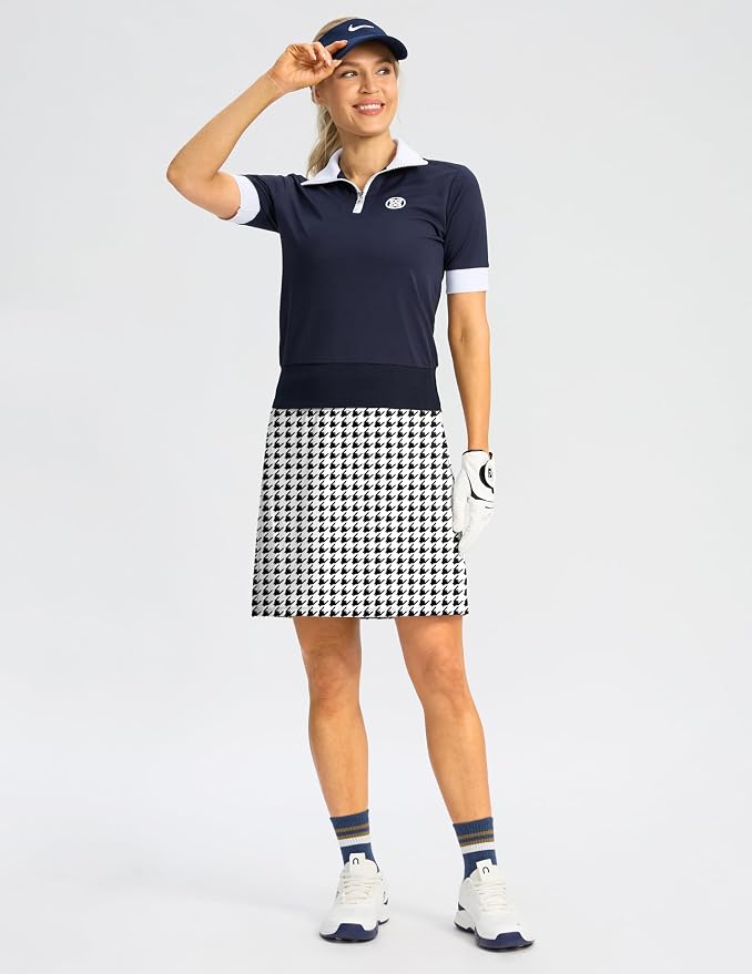 G Gradual 19" Skorts for Woman with Pockets High Waist Golf Skirt | Lightweight, Stretchy, Breathable, Tummy Control, Built-in Shorts, Athletic, Tennis, Pickleball, Casual Summer