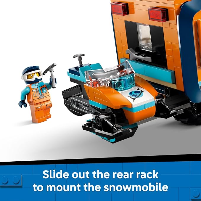 LEGO City Arctic Explorer Science Lab Truck Building Toy - STEM Pretend Play Set for Boys & Girls, Ages 8+ - Buildable Toy Truck for Kids W/5 Minifigures - Gift Idea for Birthdays - 60471