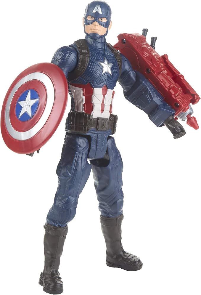 Marvel Avengers: Endgame Titan Hero Series Captain America 12"-Scale Super Hero Action Figure Toy with Titan Hero Power Fx Port