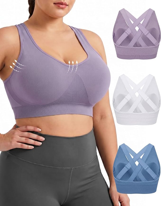 FITTIN Adjustable Sports Bra for Large-Bust: Adjust Support for Workout | No More Settling Dial in Your Perfect Fit Full Coverage No Spillage for Gym & Yoga - for C–DDD Cup Plus Size Large Bust Women