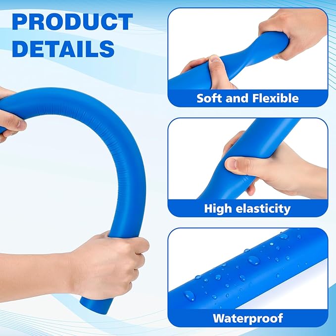 U0U 35.4 Inch Trampoline Pole Covers,Blue Trampoline Pole Foam Covers Replacement,1.26 Inch Diameter Foam Sleeves for Kids Trampoline Accessories Safety Protection