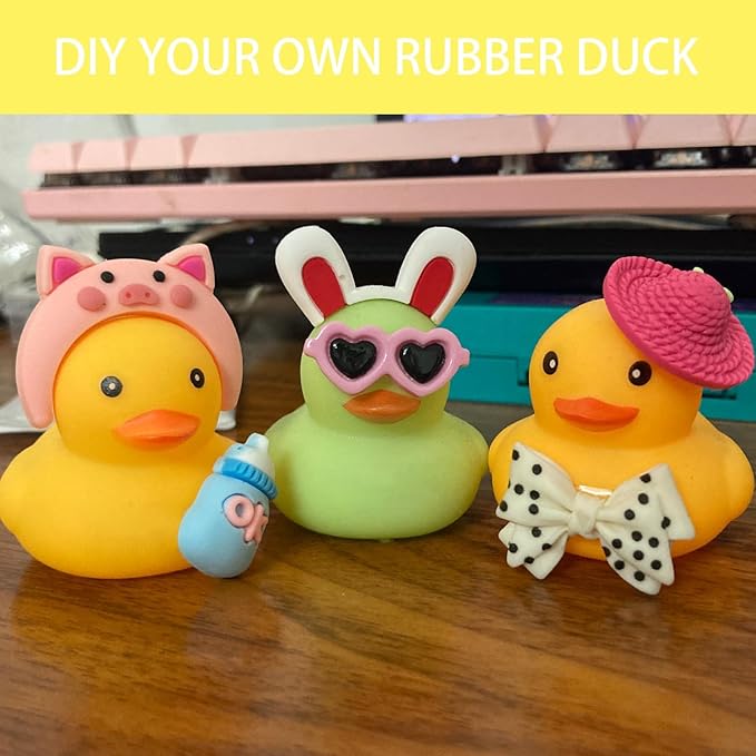 Rubber Duck Accessories 49PCS - Decorations for Rubber Duck - Cute Accessories for Rubber Duck DIY (Stick On)