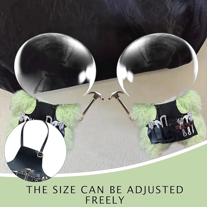 Apron Work Clothes for Doll，Repairman Series，7 Accessories in Total，Leather Bibs with Adjustable Length, Suitable for Tool Enthusiasts，Suitable 3.94-6.7inch(10-17cm) for Dolls