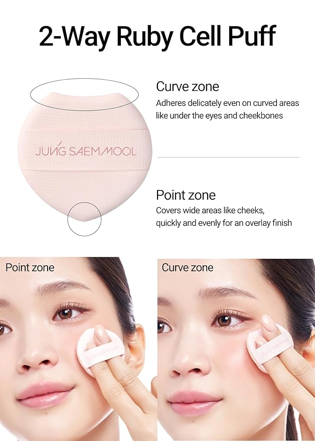 JUNG SAEM MOOL Artist Cushion Blush | Easy to Blend with Puff, Buildable Liquid Blush for Cheeks with a Dewy & Natural Finish, Korean Makeup (Bubbly Pink)