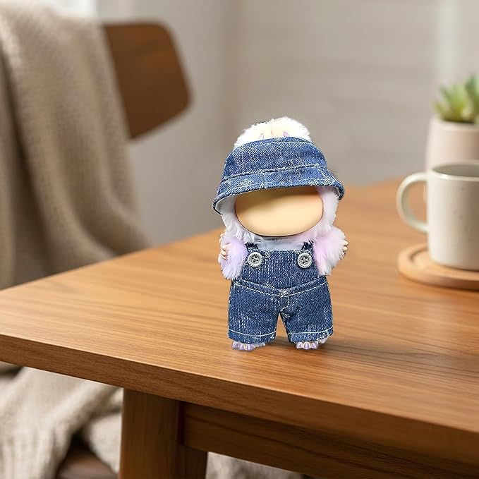 Clothes Fit for 17CM Doll, Fashion Doll Clothes Outfit Set Cute Theme Designer Toys Dress Accessories for Collector Fans Display (VV Light Blue Denim)