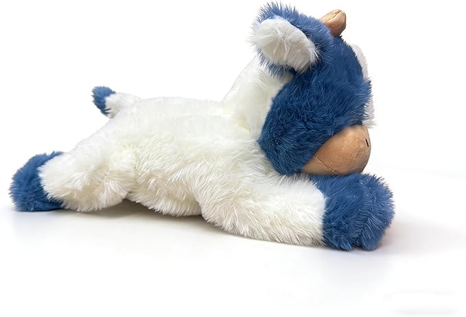 Cute Cow Plush Stuffed Animal Doll Toy 10 inch for Girls Boys (pa Cow Blue)