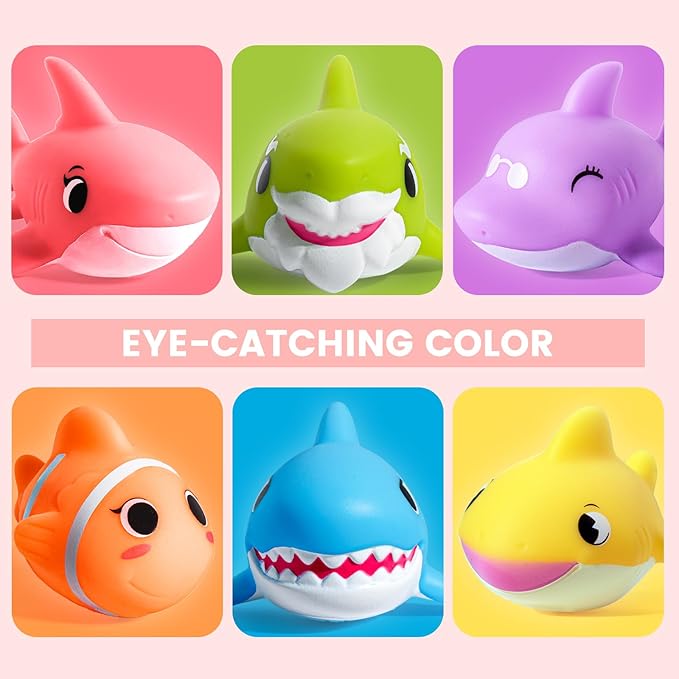 Hely Cancy Bath Toys for Kids - No Hole Baby Bath Toys for 1 Year Old Infant Boys Girls Shower Water Pool Toys
