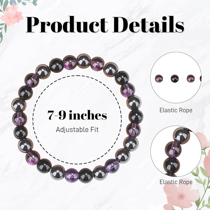 MAIBAOTA Healing Crystal Bracelet for Women Empath Protection & Safe Travel & Anxiety Relief Bracelet - New Beginnings Lucky Charms for Travel/New Job/Next Chapter