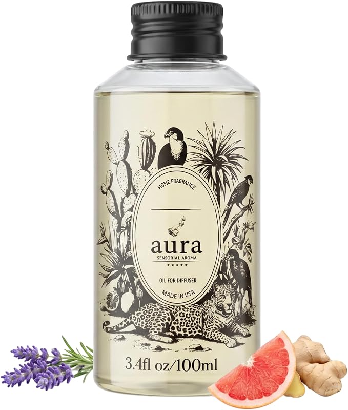 A U R A - Provence Fragrance Oil for Waterless Scent Diffuser - Inspired by L.Labo-Lavande 31 | (3.4 fl oz, 100 ml) Pure Essential Oil Blends for Aromatherapy Diffuser & Hotel Collection Oil Diffuser