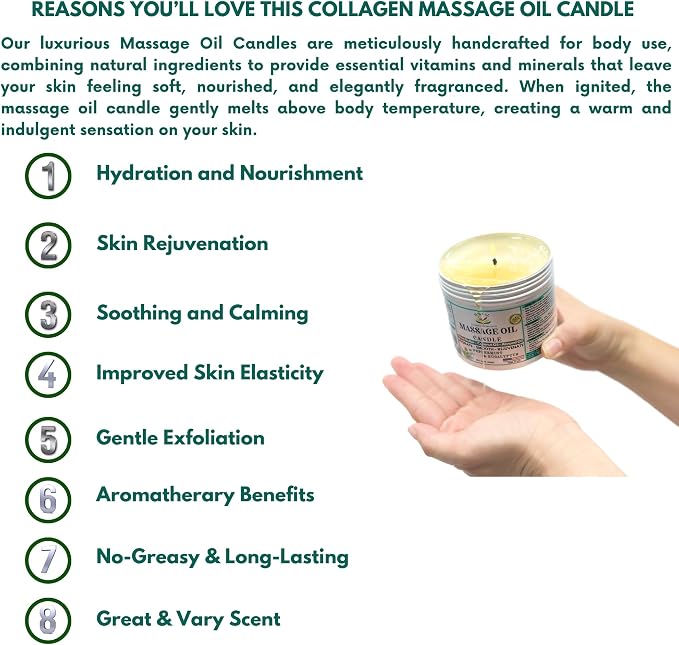 Massage Oil Candle (Green Tea) 10 oz.