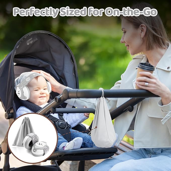 Baby Noise Cancelling Earmuffs,Infant Headphones for Babies 0-36 Months,Infant Ear Protection with Adjustable Headband Noise Cancelling Headphones for Improves Sleep,Baby Travel Essentials for Outdoor