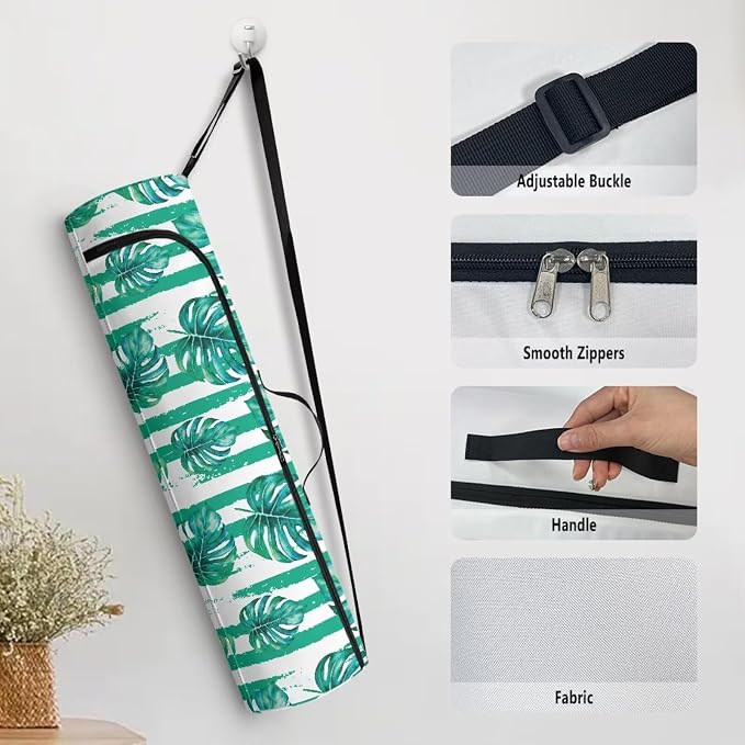 Yoga Mat Bags for Women Lightweight Gym Bag with Strap Full Zip Yoga Accessories