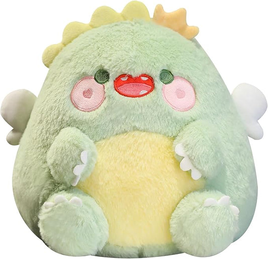 MUPI Cute Dragon Plush Toy Kawaii Stuffed Animals Soft Dinosaur Plush Pillows for Girls Boys Kids Adults, Green (11 Inch)