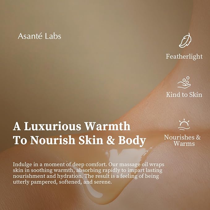 Warming Body Massage Oil for Sore Muscle Massage Therapy 10.1 Fl Oz, Massage Oil for Deep Muscle Relaxing & Joint Comfort, Body Oil Infused with Mugwort, Galangal & Ginseng, All Skin Types Men & Women
