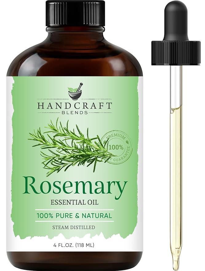 Handcraft Blends Castor Oil for Hair with Lavender Essential Oil and Rosemary Essential Oil Set – 100% Pure & Natural Oils – Carrier Oil for Essential Oils Mixing, Aromatherapy Oils & Massage