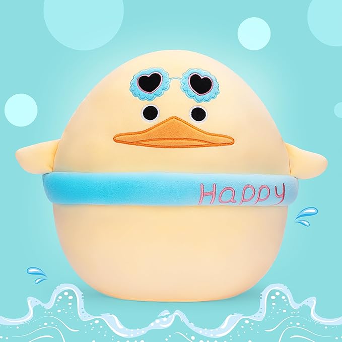 Original 12.5-inch Duck Pillow Plush Stuffed Animal Toy,Big Size Soft Cute Fat Cuddle Huggable Adorable Plushie Toys,Gift for Children Girls
