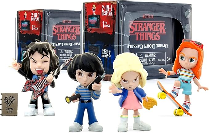 YuMe Official Stranger Things Upside Down Capsules – Series One 2 Pack Vintage Blind Box Action Figures, Netflix Collectible Toys for Fans & Collectors, 80s-Inspired Mystery Gift