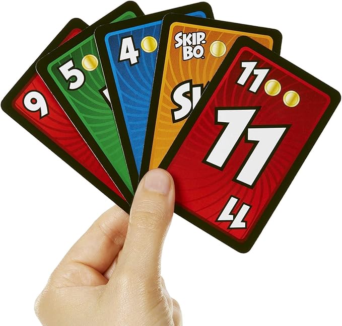 Mattel Games Skip-Bo Masters Card Game for Adults, Family Night & Parties, Play Numbers in Order for 2 for 6 Players