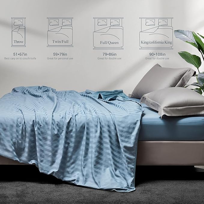 Elegear Double-Sided Cooling Blanket for Hot Sleepers, Queen, Arc-Chill 3.0 | Q-Max>0.5 Cooling Fabric, Absorbs Heat to Keep Body Cool, Breathable Summer Blankets for Night Sweats & Menopause, 79"x86"