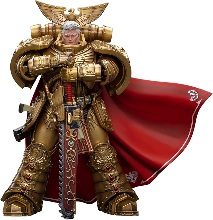 JOYTOY Warhammer 40,000 1/18 Action Figure Imperial Fists Rogal Dorn Primarch of The Vllth Legion Collection Model Birthday Gifts 7- Inch