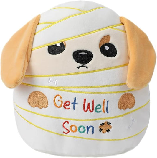 Get Well Soon Dog Plush – Adorable Labrador Stuffed Animal with Bandage Theme, Perfect Get Well Gift for Loved Ones 9 Inch