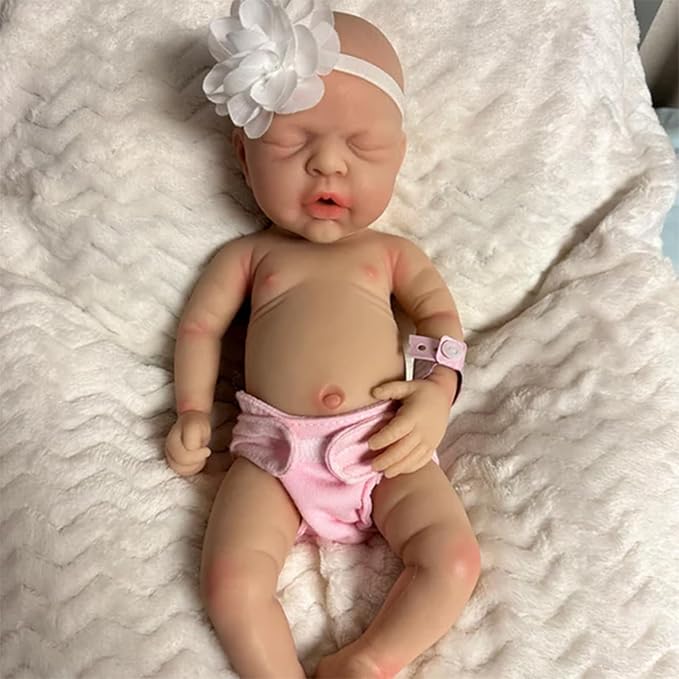 Mire & Mire Reborn Baby Dolls 12" Micro Preemie Full Body Silicone Baby Doll Realistic-Newborn Baby Dolls Girl That Look Real Sleeping Baby Doll-1