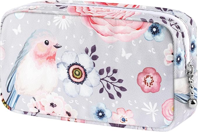 Period Bag for Teen Girls, Lightweight Sanitary Napkin Storage Bag Tampon Holder for Purse Menstrual Pad Pouches First Period Gift (Flowers)