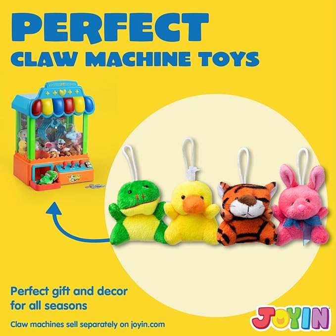 JOYIN 36 Pack Mini Animal Plush Toy Assortment (36 Units 3" Each),Bulk Stuffed Animals Party Favors for Kids, Small Animals Plush Keychain Decoration, Carnival Prizes, Halloween Party Favors