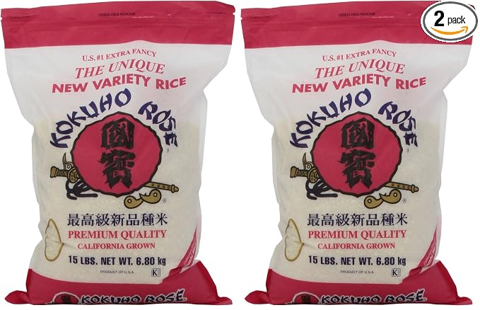 Kokuho Rose Rice, 15-Pound (Pack of 2)