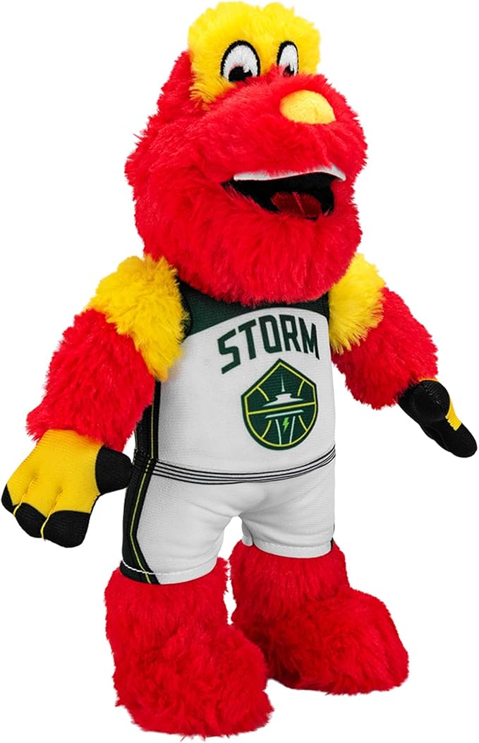 Bleacher Creatures Seattle Storm Doppler 10" WNBA Mascot Plush Figure (Heroine Jersey) - A Mascot for Play or Display