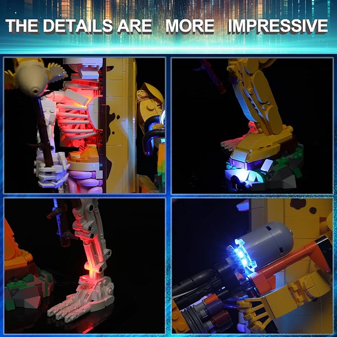 LED Light Kit for Lego 77072 Peely Bone Building Set, Compatible with Lego 77072 Building Blocks Model(Not Include Blocks Set)