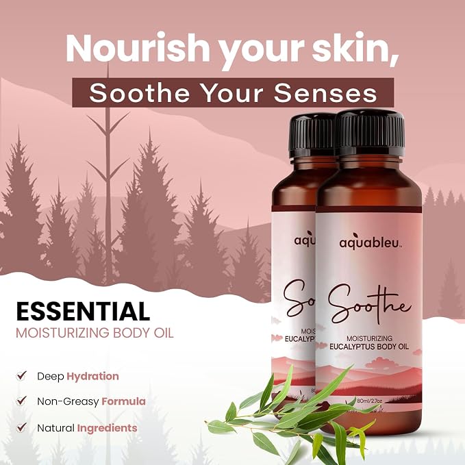 Eucalyptus Massage Oil – Soothing Aromatherapy Blend for Comfort – 80ml Bottle – Perfect for a Relaxing Experience – Great Gift for Women