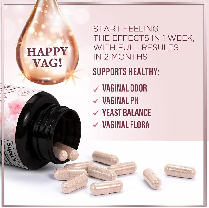 Vaginal Probiotics for Women - Gently Support Feminine Health, pH Balance, Healthy Odor & Vaginal Flora - 50 Billion CFU per Capsule - Improved Formula with Lactobacillus & Cranberry - 120 Capsules